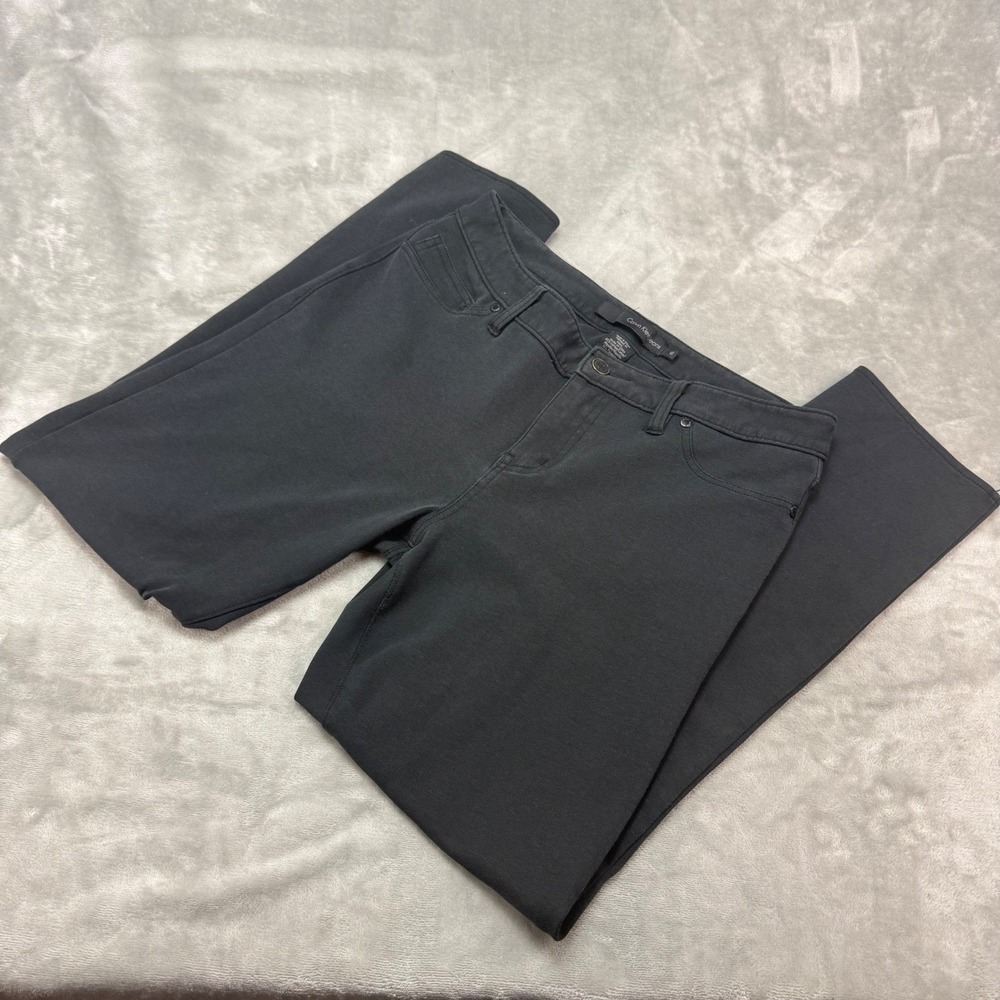 Calvin Klein Jeans Womens Size 10  Stretch Dark Gray Pants Jeggings 32x28‎
